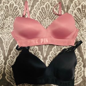 Gently used wireless PINK bras